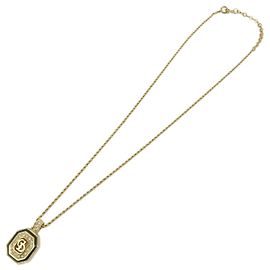 Collana Choker Christian Dior CD Logo in metallo e strass Oro