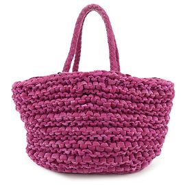 Autre Marque ANTEPRIMA Bolsa Tote em malha de fio de veludo com glitter Roxo