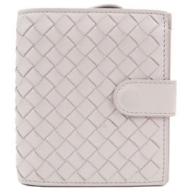 Portafoglio compatto bi-fold in pelle Intrecciato BOTTEGA VENETA Lavender