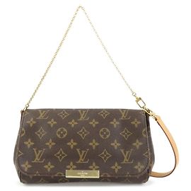 Louis Vuitton Monogram Favorite MM 2Way Bag Shoulder Bag Brown M40718