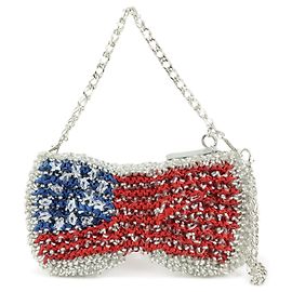 Autre Marque ANTEPRIMA Wire Bag PVC Satin 2Way Hand Shoulder Bag USA Flag