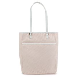 Borsa Tote Christian Dior Trotter in Tela Jacquard e Pelle Rosa Bianco