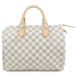Louis Vuitton Damier Azur Speedy 30 Canvas Boston Bag Hand Bag N41533