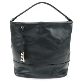 Borsa a tracolla FENDI in pelle Borsa a mano con logo Charm Nero 8BR697