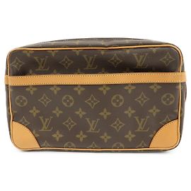 Louis Vuitton Monogram Compiegne 28 Pouch Clutch Bag Brown M51845