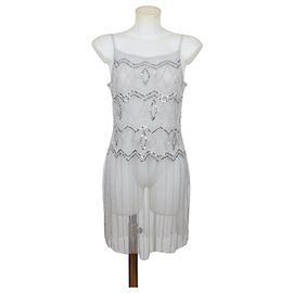 Autre Marque Caractère Schleierkleid in Grau