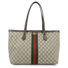GUCCI Ophidia Sherry Mittlere Tote Shoulder Bag Beige Brown 631685