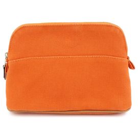 Hermès HERMES Bolide Pouch 20 Toile H Canvas Pouch Beauty Case Arancione