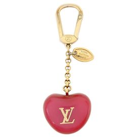 Louis Vuitton Resin Porte Cles Pomme Bag Charm Key Chain Red M66495
