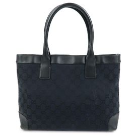 Borsa Tote e Borsa a Tracolla GUCCI GG Canvas Leather Black 002.1119