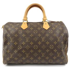 Louis Vuitton Monogram Speedy 35 Boston Bag Hand Bag Brown M41524