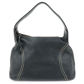 Borsa a tracolla e borsa a mano in pelle con cuciture logo TOD'S Nero