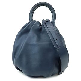 Bolsa 2Way LOEWE Anagram em couro Nappa Bolsa de mão Bolsa de ombro Navy