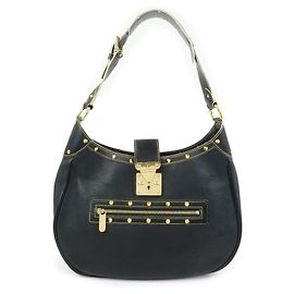 Louis Vuitton Suhali L'Affriolant Leather Shoulder Bag Noir M92851