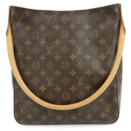 Borsa a spalla e a mano Louis Vuitton Monogram Looping GM Brown M51145