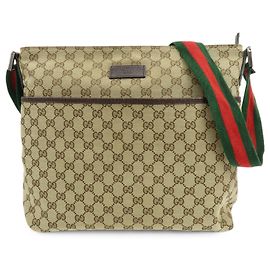 Borsa a Spalla e Tracolla GUCCI Sherry GG Canvas Leather Beige 189751