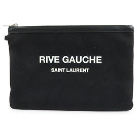 Autre Marque SAINT LAURENT PARIS Borsa a Pochette Rive Gauche Black White 565722