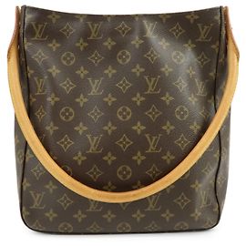 Borsa a tracolla Louis Vuitton Monogram Looping GM Marrone M51145