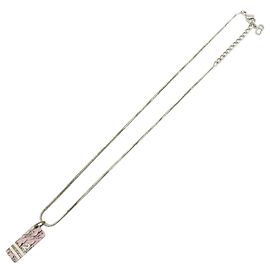 Collana in metallo Christian Dior Trotter Plate Pink Silver White