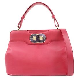 Bulgari Borsa 2Way in pelle BVLGARI Isabella Rossellini Borsa a mano Magenta