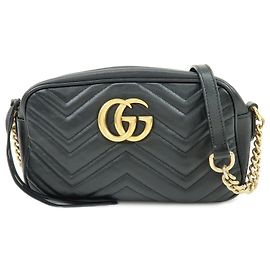 Borsa a spalla e tracolla GUCCI GG Marmont in pelle Nero 447632