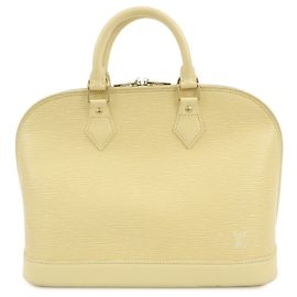 Borsa a mano Louis Vuitton Epi Alma in pelle Vanilla Light Yellow M5214A