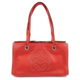LOEWE Bolso Tote Anagram de piel Bolso de mano Bolso de hombro Rojo