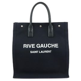 Autre Marque SAINT LAURENT PARIS Borsa Tote Rive Gauche in tela e pelle Nera 632539