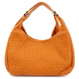 Borsa a tracolla in pelle Intrecciato Campana BOTTEGA VENETA Arancione