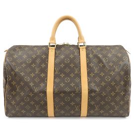 Louis Vuitton Monogram Keep All 50 Boston Bag Brown M41426