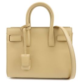 Autre Marque SAINT LAURENT PARIS Borsa a mano 2Way Sac de Jour Nano in pelle Beige 340778