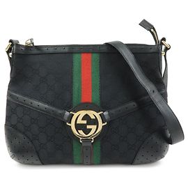 Borsa a tracolla GUCCI Sherry Interlocking G GG Canvas Leather 131033
