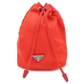 PRADA Neceser de nylon y piel Saffiano con logotipo Triangle 1NA369