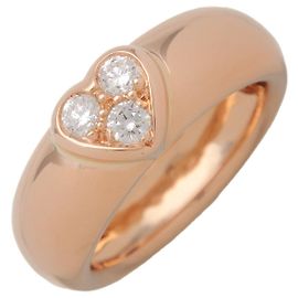Tiffany & Co Friendship 3P Diamond Heart Ring K18 750YG US5.25