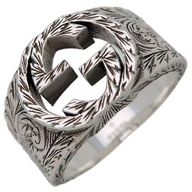 Anello GUCCI Interlocking G Arabesque SV925 Argento #23 US10.25 EU63