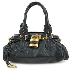 Chloé Borsa Tote Chloe Paddington in pelle Borsa a mano Nera