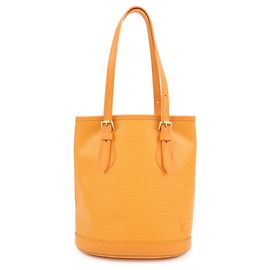 Louis Vuitton Epi Bucket PM Shoulder Bag Tote Bag Mandarin M5899H