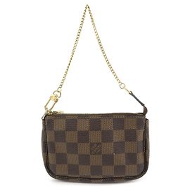 Louis Vuitton Damier Mini Pochette Accessoires Pouch Ebene N58009
