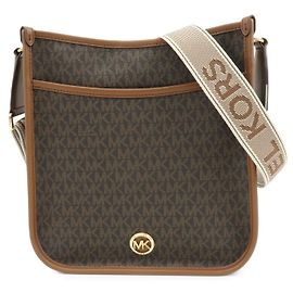 MICHAEL KORS LUISA Große Signature Logo Schultertasche Braun 30R4G99M3V