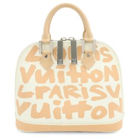 Louis Vuitton Monogram Graffiti Alma MM PVC Leather Hand Bag M92180