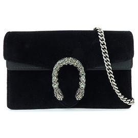Borsa a tracolla GUCCI Dionysus Velvet Super Mini Bag con catena in pelle 476432