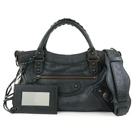 BALENCIAGA The First Sac 2Way en cuir Sac à bandoulière Sac à main 103208