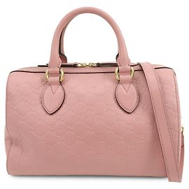 GUCCI Borsa a spalla e a mano 2Way in pelle Guccissima Rosa 453573