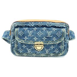 Louis Vuitton Monogram Denim Bum Bag Waist Bag Body Bag Blue M95347