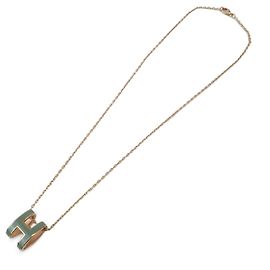 Hermès HERMES Collana Mini Pop H in metallo laccato Rose Pink Light Blue