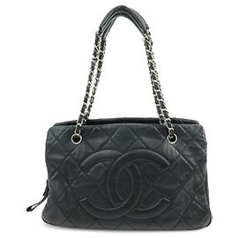 Borsa a tracolla e tote CHANEL Matelasse COCO Mark Caviarskin nera