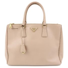 PRADA Galleria Shopper aus Saffiano-Leder mit Dreieckslogo, Rosa