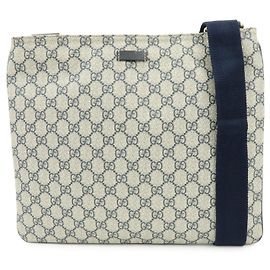 Borsa a tracolla GUCCI GG Supreme Borsa Crossbody Gray Navy Beige 201446