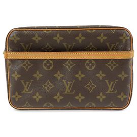 Louis Vuitton Monogram Compiegne 23 Pouch Clutch Bag Brown M51845