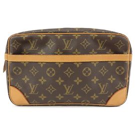 Louis Vuitton Monogram Compiegne 28 Pouch Clutch Bag Brown M51845